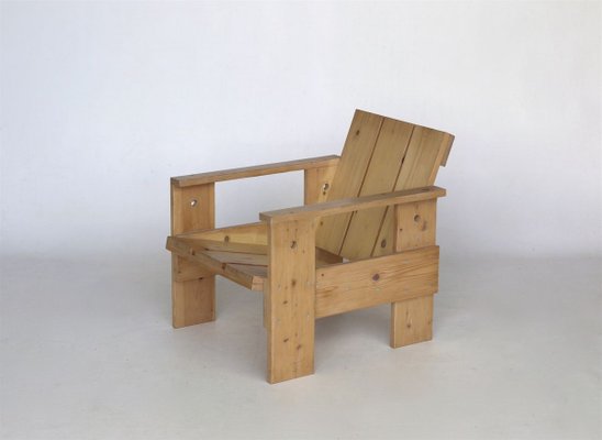 Crate Armchair by Gerrit Rietveld for Gerard van de Groenekan, 1970s-MB-811099