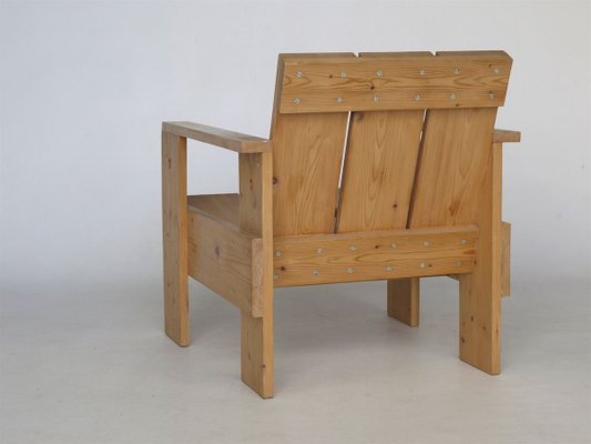 Crate Armchair by Gerrit Rietveld for Gerard van de Groenekan, 1970s-MB-811102