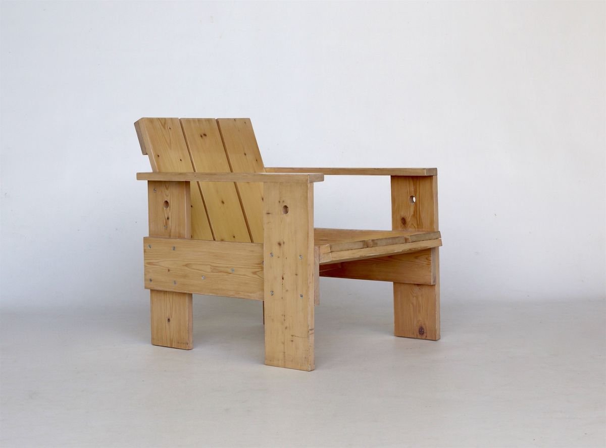 Crate Armchair by Gerrit Rietveld for Gerard van de Groenekan, 1970s