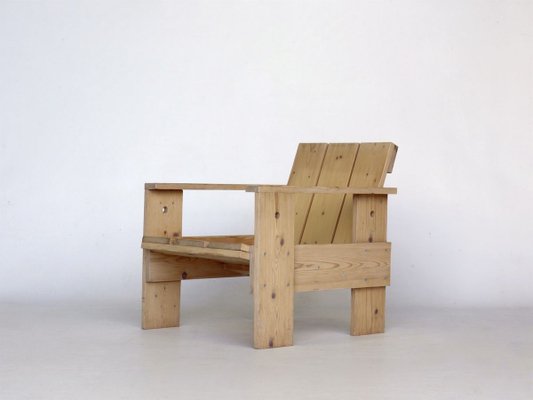 Crate Armchair by Gerrit Rietveld for Gerard van de Groenekan, 1970s-MB-811099