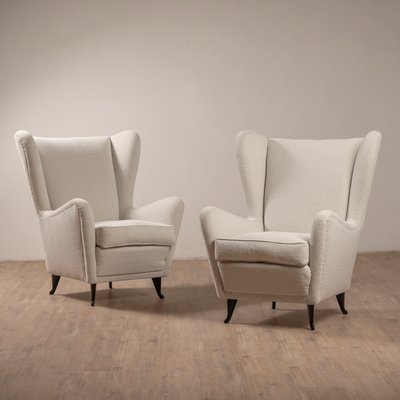 Cream Armchairs by Gio Ponti for Isa Bergamo, Set of 2-VJZ-1065521