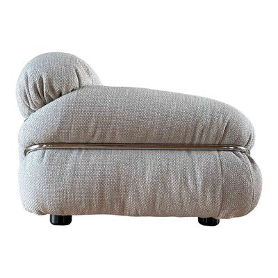 Cream Bouclé Sesann 2-Seat Sofa by Gianfranco Frattini for Cassina, 1973-RPH-889122