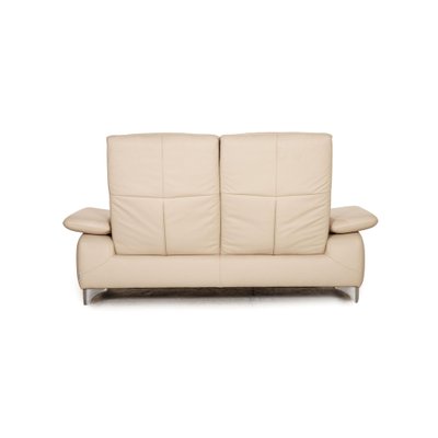 Cream Leather Chillout Two-Seater Sofa from Willi Schillig-RQW-1313428