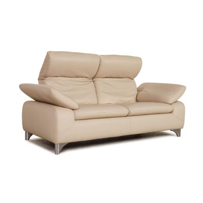 Cream Leather Chillout Two-Seater Sofa from Willi Schillig-RQW-1313428