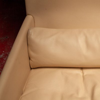 Cream Leather Vivette Club Chairs by Luca Meda, 1980s-QVY-1398977