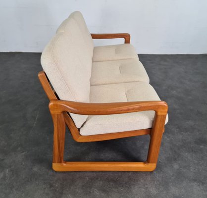 Cream Sofa in Teak attributed to Poul Jeppesen-UYS-1420350