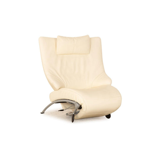 Cream Solo 699 Leather Lounge Chair from WK Wohnen