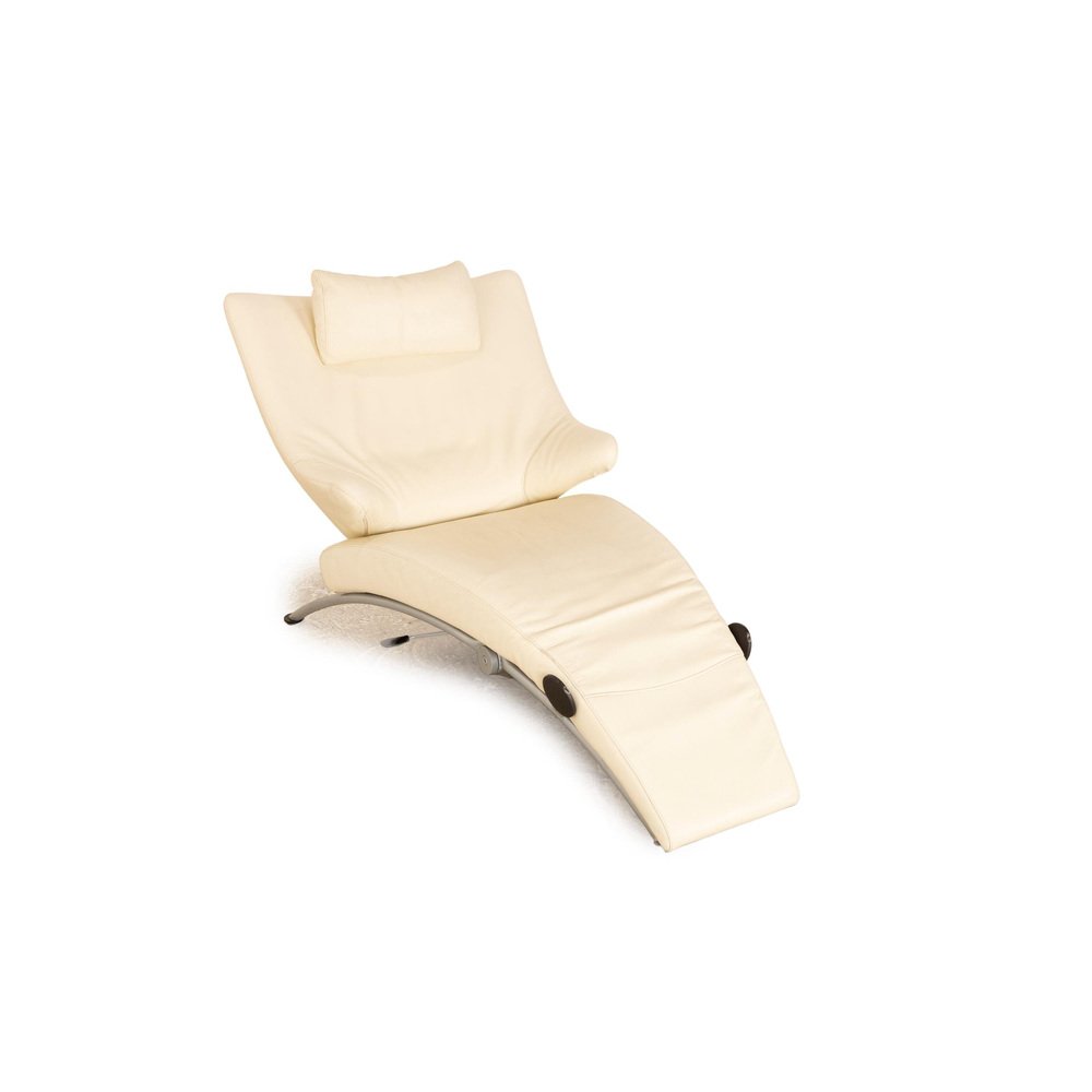 Cream Solo 699 Leather Lounge Chair from WK Wohnen