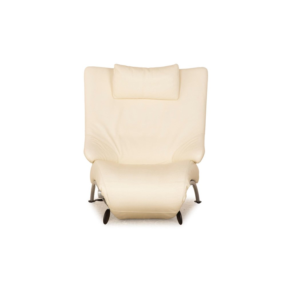 Cream Solo 699 Leather Lounge Chair from WK Wohnen