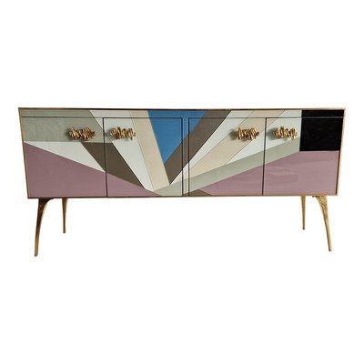 Credenza with 4 Glass Doors, 1990s-BEW-1765096