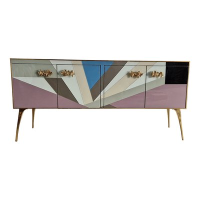 Credenza with 4 Glass Doors, 1990s-BEW-1765096