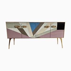 Credenza with 4 Glass Doors, 1990s-BEW-1765096