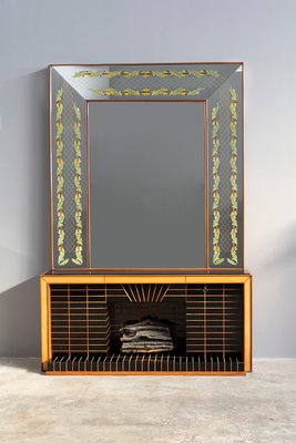 Credenza with Mirror by Luigi Brusotti, 1940s-KNM-1431588