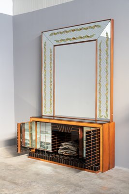 Credenza with Mirror by Luigi Brusotti, 1940s-KNM-1431588