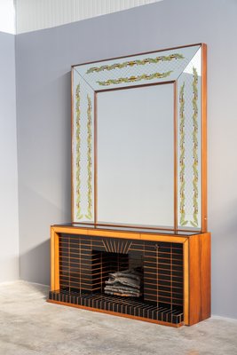 Credenza with Mirror by Luigi Brusotti, 1940s-KNM-1431588