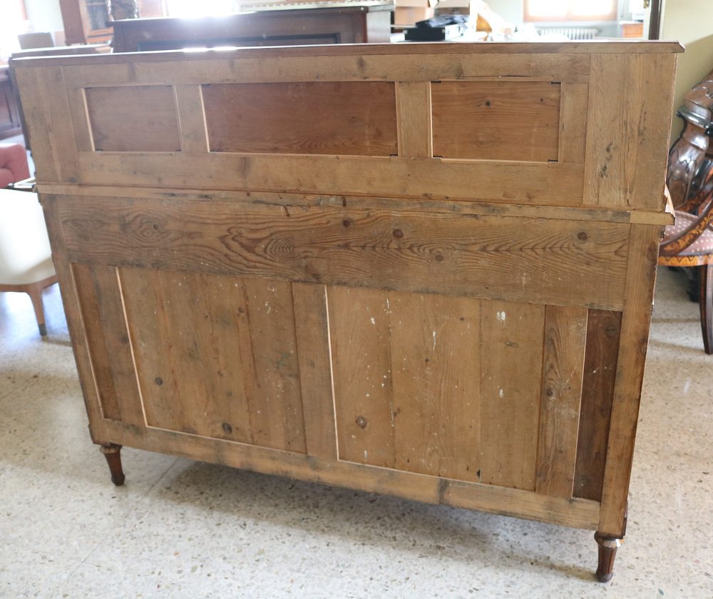 Credenza with Richerly Inlaid Neoclassical Lift, 1990s