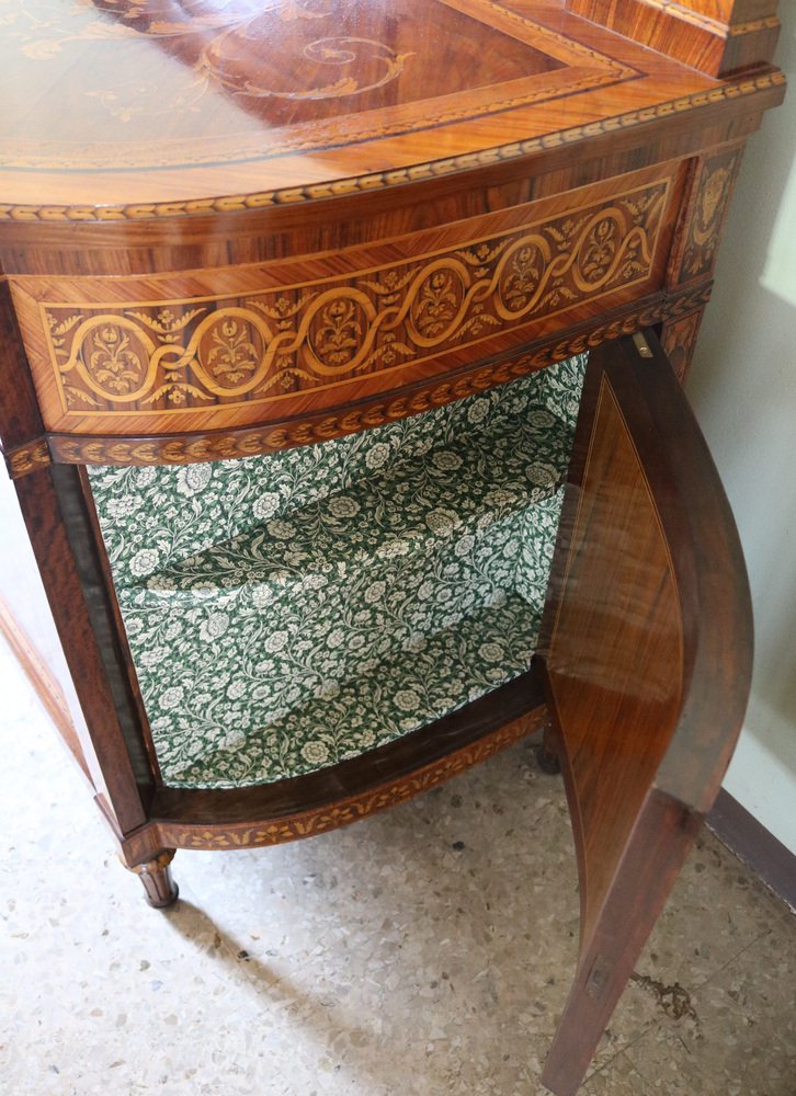 Credenza with Richerly Inlaid Neoclassical Lift, 1990s