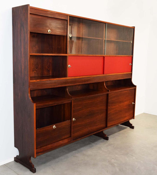 Credenza with Sliding Glass Doors, Italy, 1960s