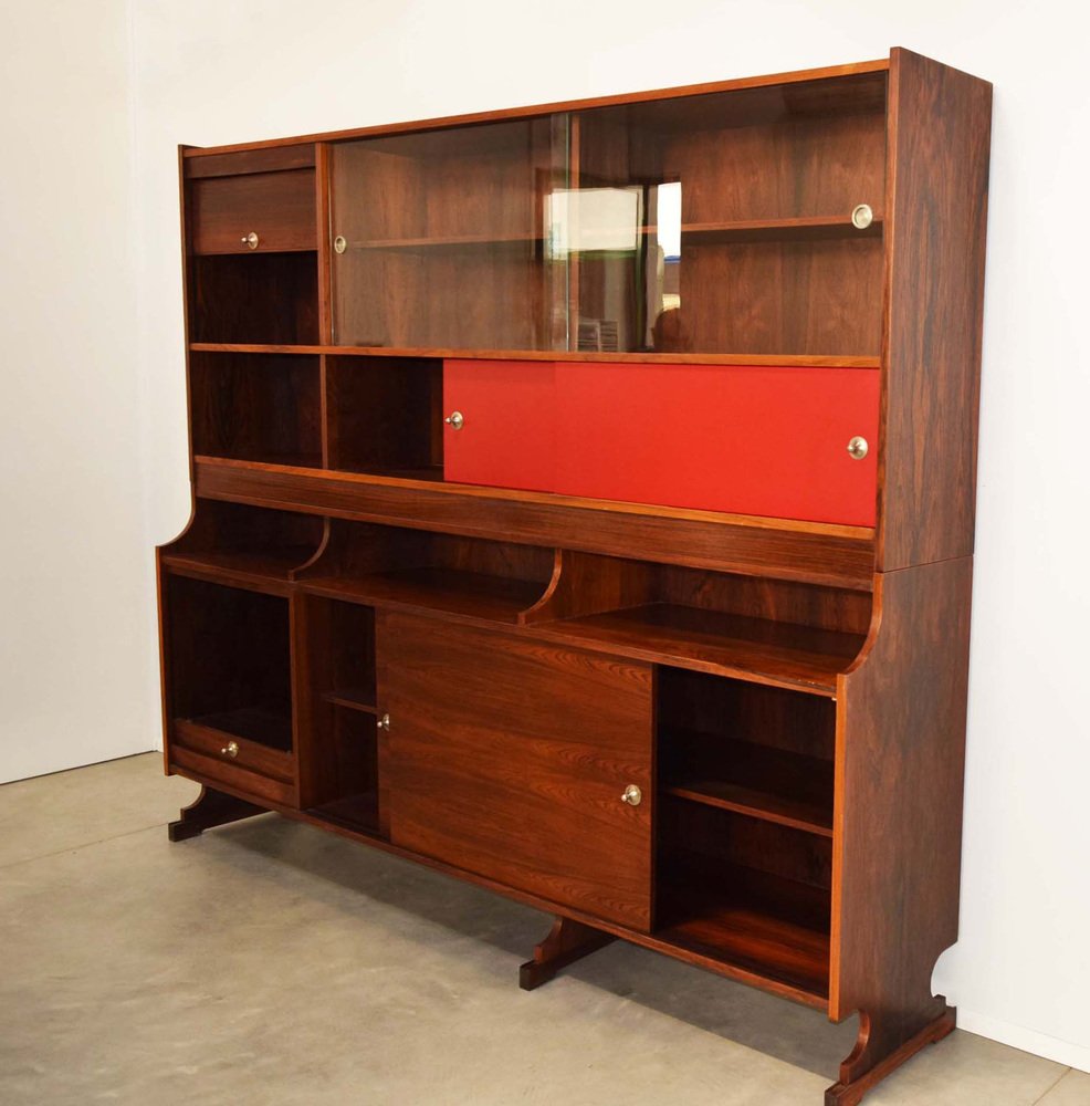 Credenza with Sliding Glass Doors, Italy, 1960s