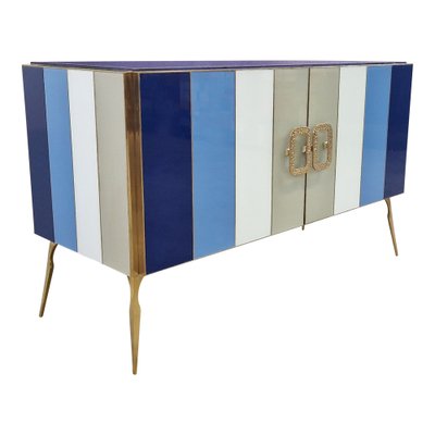 Credenza with Two Doors in Murano Glass, 1980s-BEW-1792487