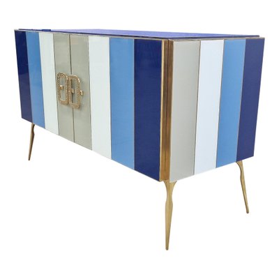 Credenza with Two Doors in Murano Glass, 1980s-BEW-1792487