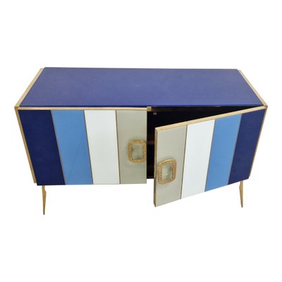 Credenza with Two Doors in Murano Glass, 1980s-BEW-1792487