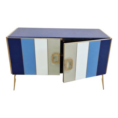 Credenza with Two Doors in Murano Glass, 1980s-BEW-1792487