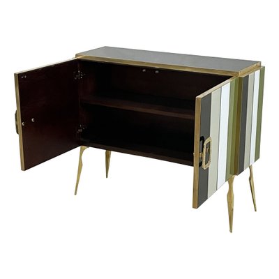 Credenza with Two Doors in Murano Glass, 1980s-BEW-1792485