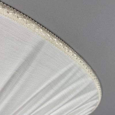 Creme Fabric & Brass Flush Mount by Paavo Tynell Itsu Oy, Finland, 1950s-OE-2023175