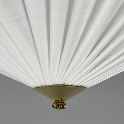 Creme Fabric & Brass Flush Mount by Paavo Tynell Itsu Oy, Finland, 1950s-OE-2023175