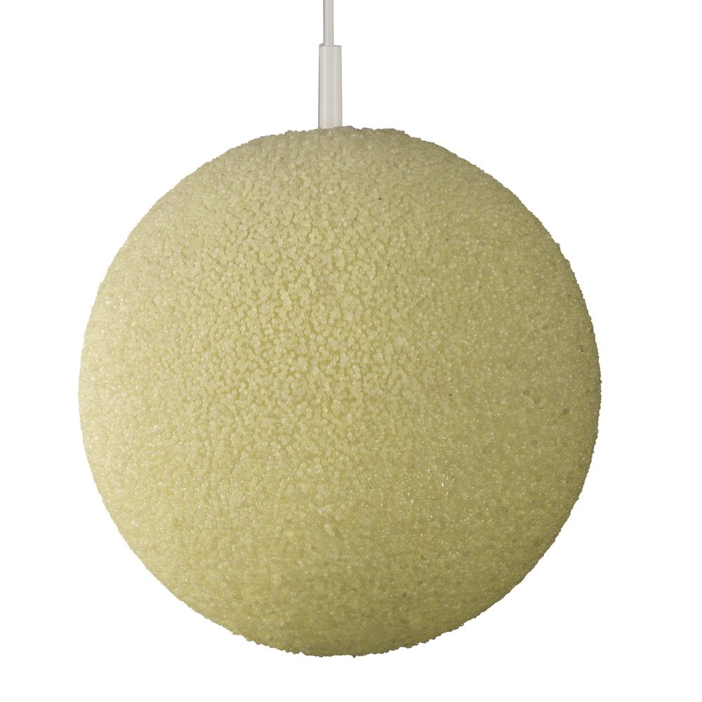 Creme Sugarball Moon Pendant Lamp by John & Sylvia Reid for Rotaflex