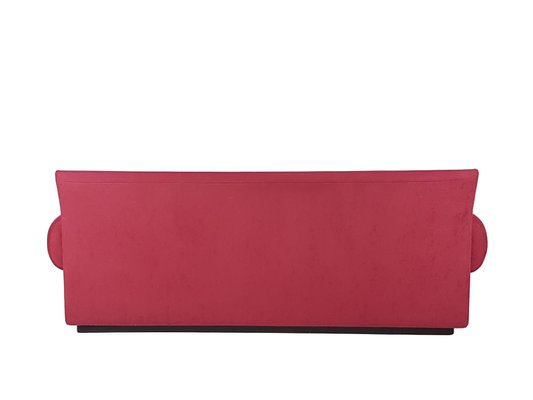 Crimson Alcantara 2-Seater Sofas by Piero Ranzani for Elam, 1960s, Set of 2-RD-2020511