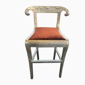 Crimson Metal Barstools, India, Set of 8-QUC-1355064