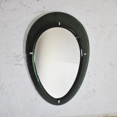 Cristal Art Mirror with Side Frame in Glass, 1950s-JQO-1143627