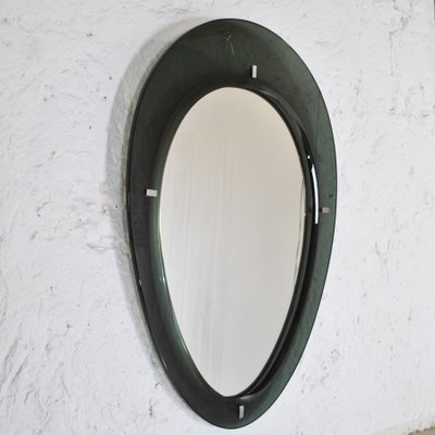 Cristal Art Mirror with Side Frame in Glass, 1950s-JQO-1143627