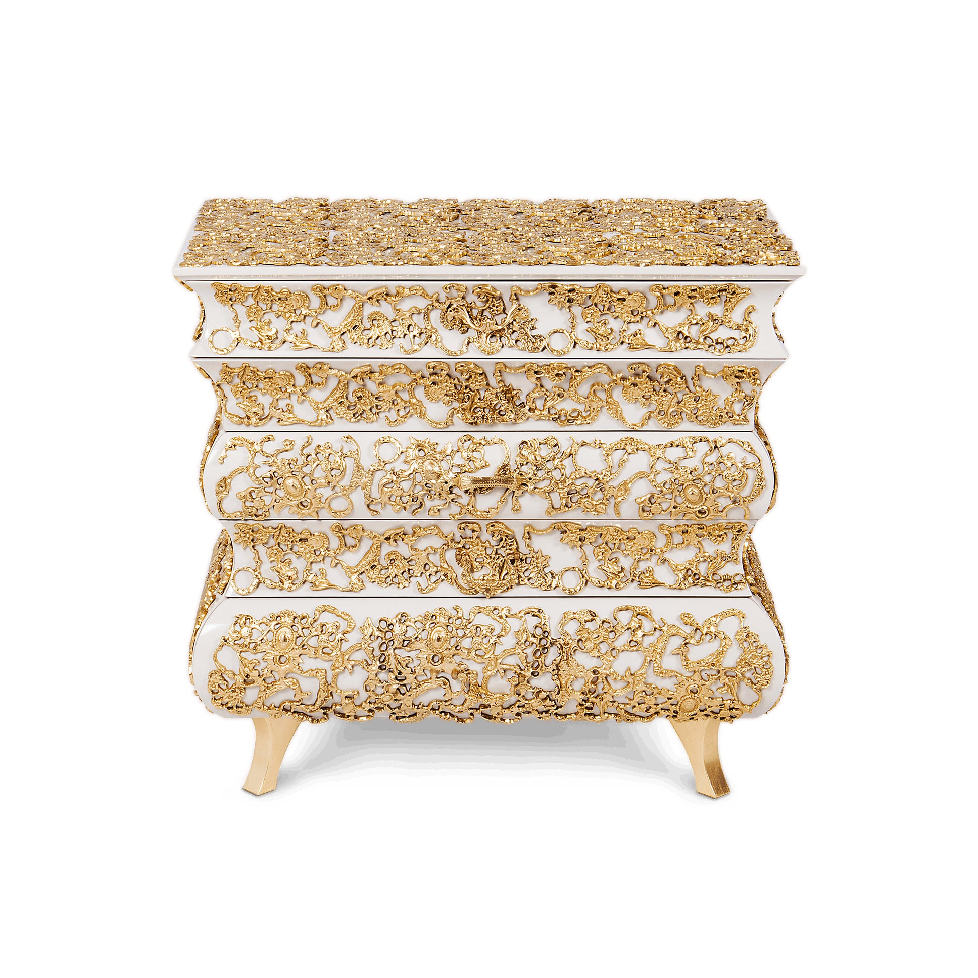 Crochet - Wooden Bedside Table With Drawers by Boca Do Lobo