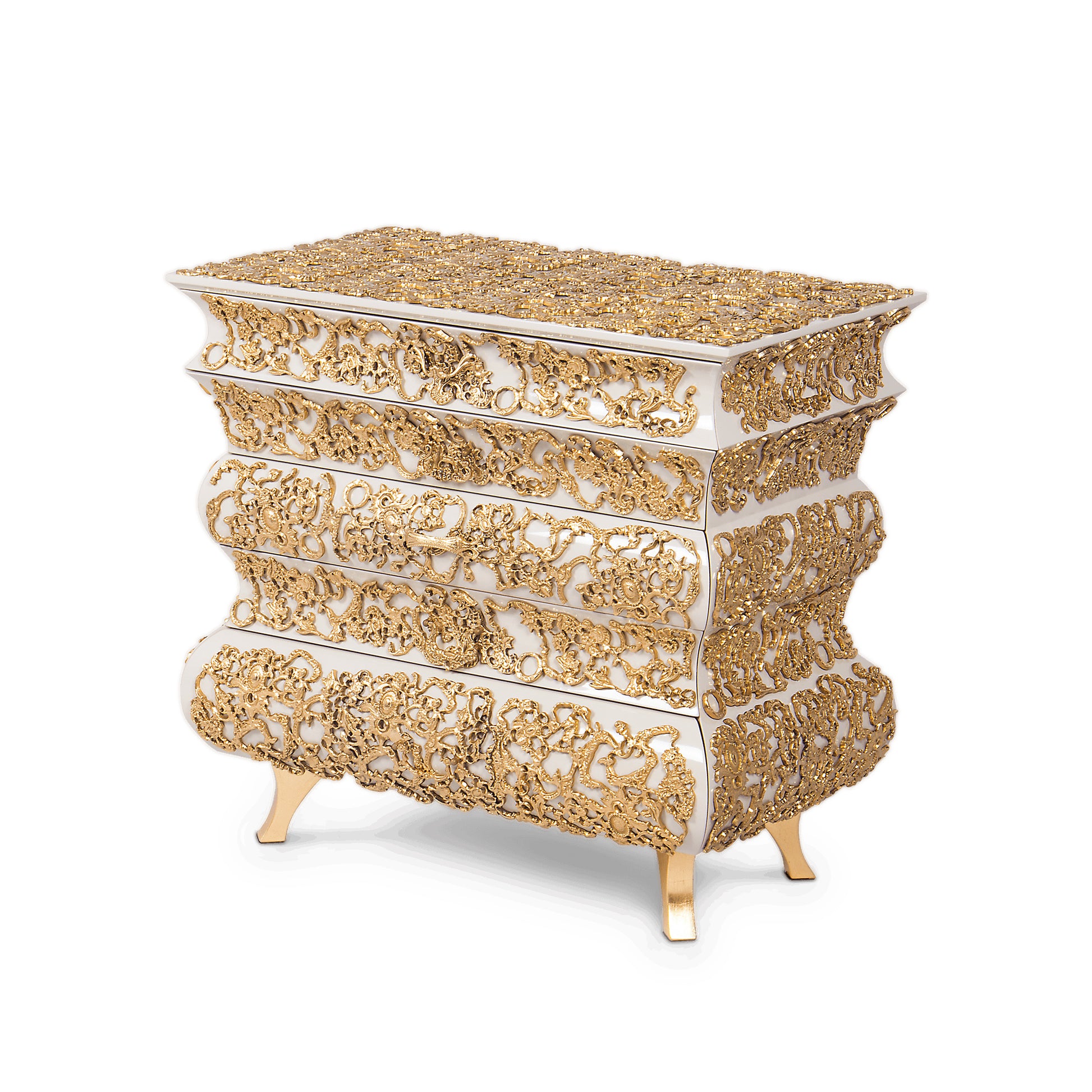 Crochet - Wooden Bedside Table With Drawers by Boca Do Lobo