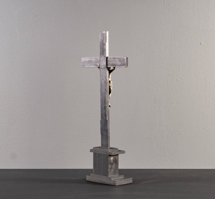 Cross with Jesus Christ, Metal and Wood-VLO-1081780