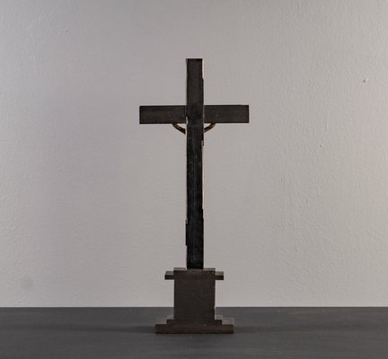 Cross with Jesus Christ, Metal and Wood-VLO-1081780