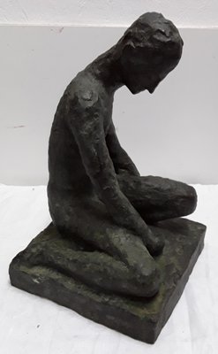 Crouching Male Nude Sculpture by Gustav Hagemann, 1933-HOI-748854