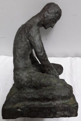 Crouching Male Nude Sculpture by Gustav Hagemann, 1933-HOI-748854