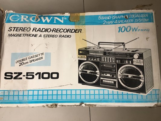 Crovn Radio & Stereo with Cassette Recorder, 1980s-WQQ-991295