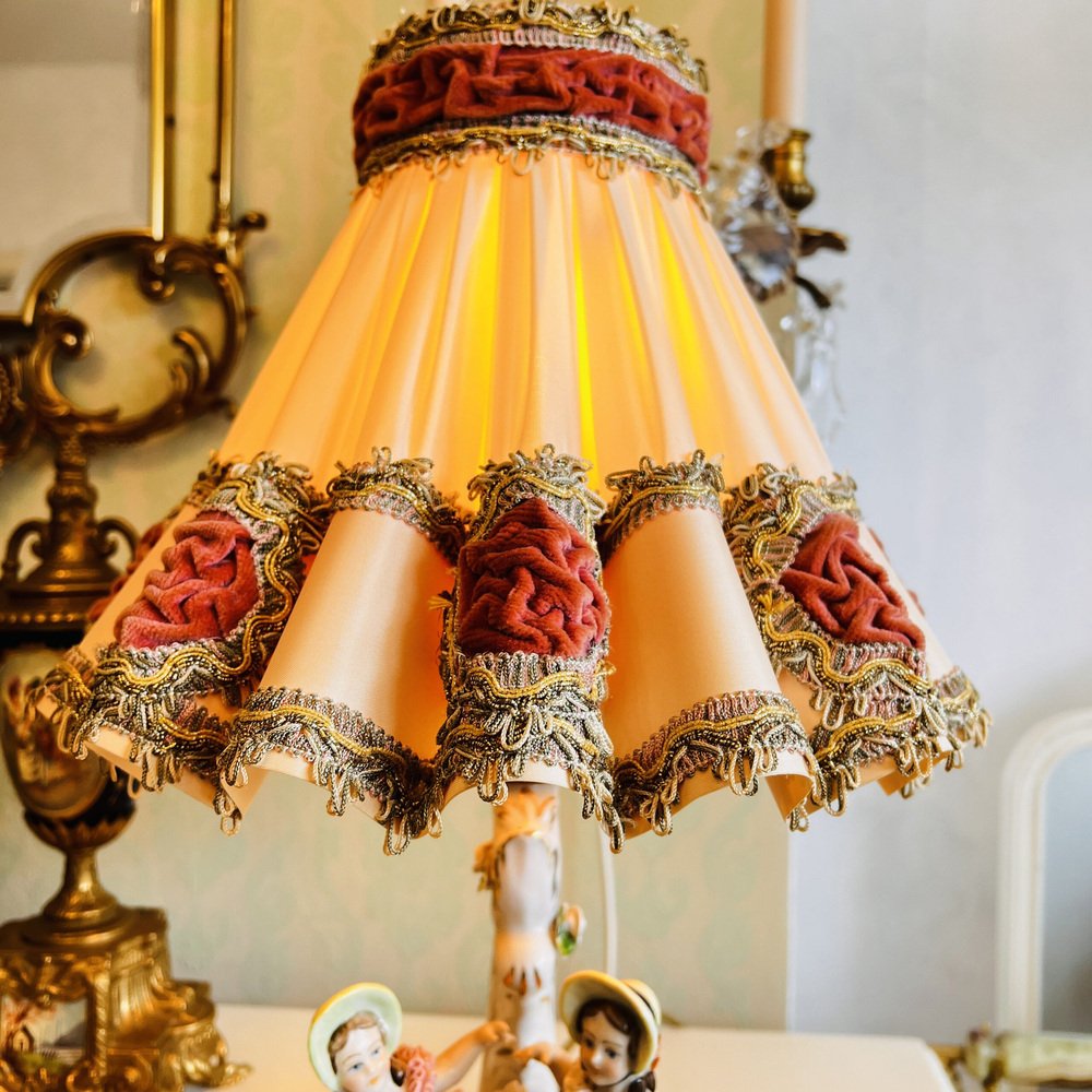 Crown Dresden Lace Porcelain Table Lamp, Germany