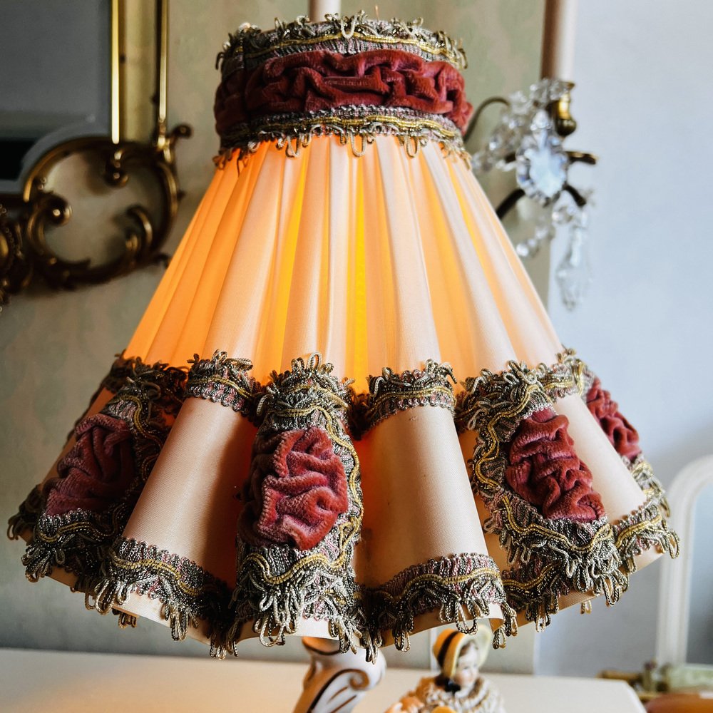 Crown Dresden Lace Porcelain Table Lamp, Germany