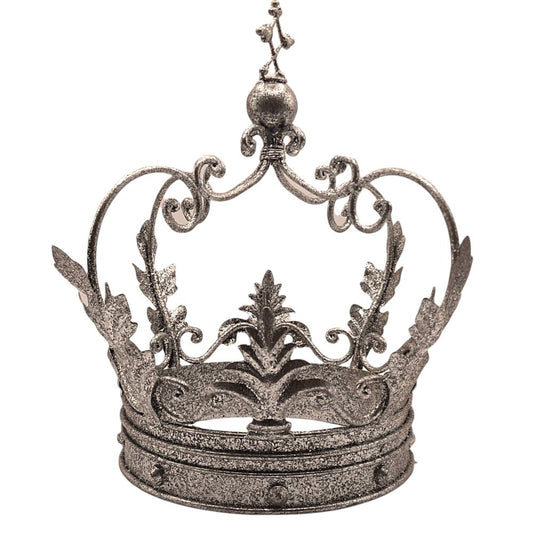 Crown in Shiny Silver Painted Metal