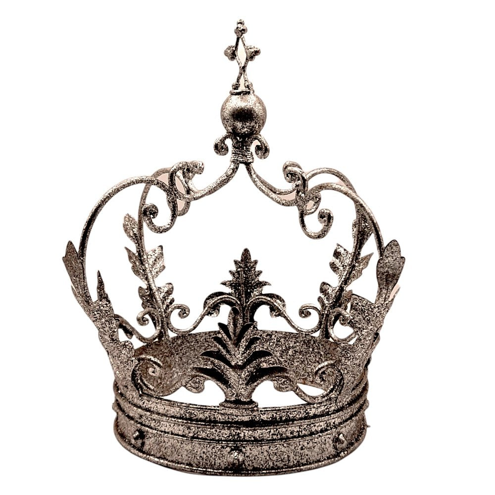 Crown in Shiny Silver Painted Metal