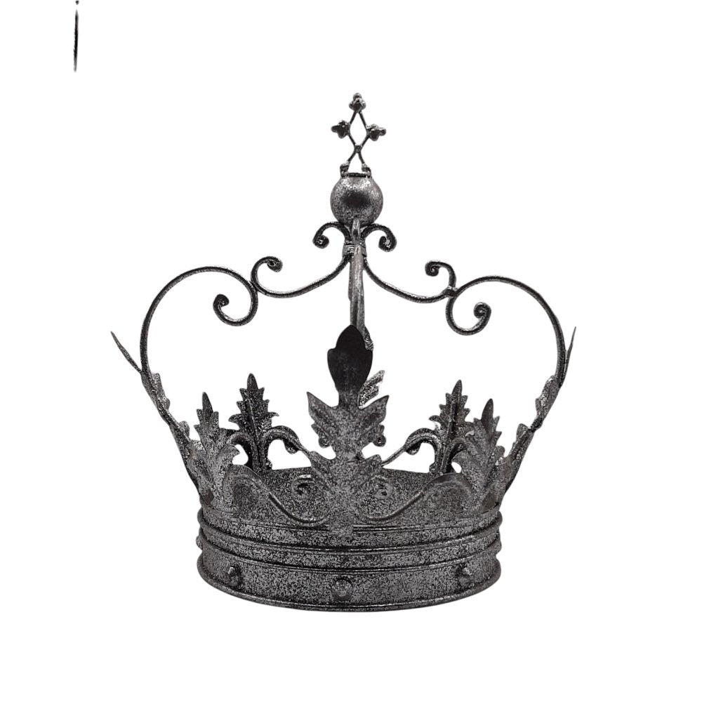 Crown in Shiny Silver Painted Metal