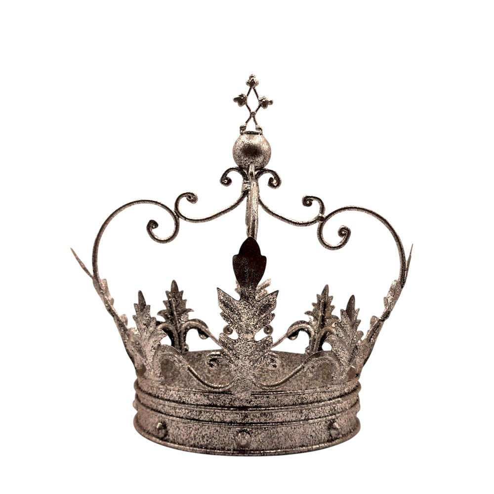 Crown in Shiny Silver Painted Metal