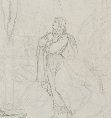 Crucifixion Scene, 19th-Century, Pencil-OJR-1273485