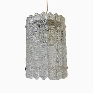 Crystal and Brass Pendant Lamp by Carl Fagerlund for Orrefors, 1960s-LCR-1816411